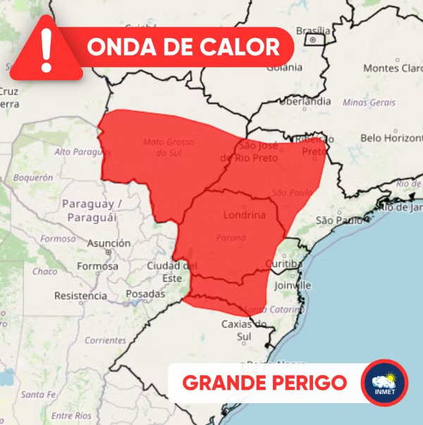 Metsul ALERTA para nova onda de calor intenso nestas regiões do Brasil